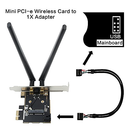 Product Cover Fenvi Mini PCI Express pcie Wireless Card to PCI Express pcie 1X Adapter