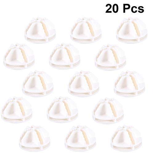 Product Cover OUNONA 20 Pcs Grid Cube Connector Plastic Connectors for Wire Cube Storage Shelving (White)