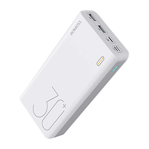 Product Cover ROMOSS 30000mAh 18W Fast Charge Type-C PD Portable Charger Sense 8+, 3 Outputs & 3 Inputs Power Bank Compatible with iPhone 11, iPad Pro (Not Support Fast Charge on Samsung S9 & Above Models)