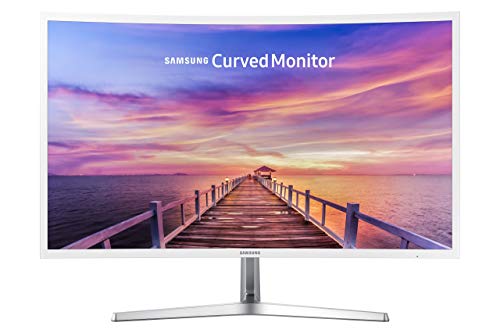 Product Cover Samsung 32in Full HD Curved Screen LED TFT LCD Monitor Glossy White MagicBright FreeSync Technology Eco Saving Plus Eye Saver DisplayPort HDMI (LC32F397FWNXZA) (Renewed)