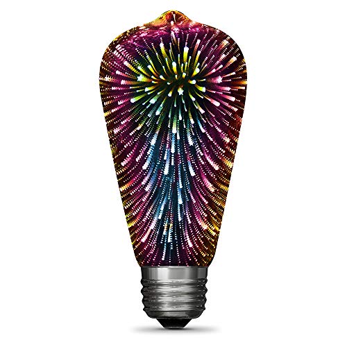 Product Cover Feit Electric ST19/PRISM/LED Infinity 3D Fireworks Effect ST19 LED Light Bulb, 5.4