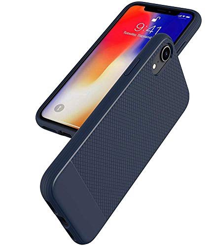 Product Cover iPhone XR Case, iPhone XR Phone Case, Asmart Resilient Shock Absorption Phone Case iPhone XR Cover Slim Thin TPU Bumper Flexible Protective Phone Case for Apple iPhone XR 6.1-Inch 2018 (Navy Blue)