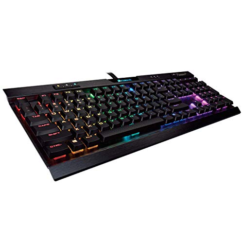 Product Cover CORSAIR K70 RGB MK.2 Low Profile Mechanical Gaming Keyboard - USB Passthrough & Media Controls - Linear & Quiet - Cherry MX Red Low Profile - RGB LED Backlit