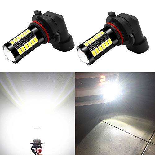 Product Cover Alla Lighting 9145 H10 LED Fog Light Bulbs 2800 Lumens Xtremely Super Bright 9140 9045 9155 9040 5730 33-SMD 12V PY20D Fog Lights Replacement for Cars, Trucks, 6000K Xenon White