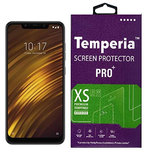 Product Cover Temperia® Tempered Glass Screen Guard Gorilla Protector for Mi Poco F1 (Transparent)