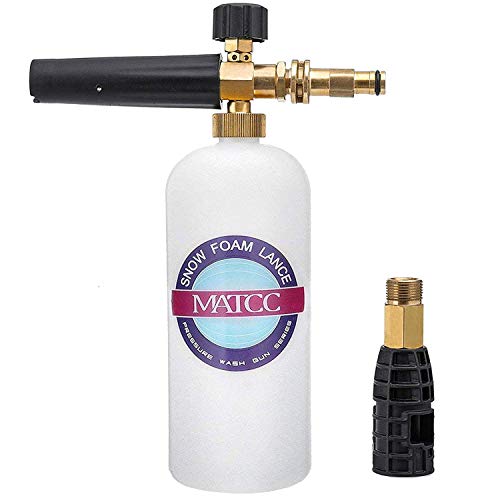 Product Cover MATCC Foam Cannon Adjustable Snow Foam Lance for SPX Series Pressure Washer Gun Jet Wash with Brass Quick Connector Foam Blaster 0.22 Gallon Bottle