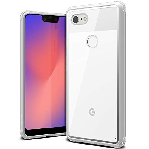 Product Cover Google Pixel 3 XL Case, VRS Design [Transparent] Clear Heavy Duty Protection [Crystal Chrome] Anti-Yellowing Acryl Back TPU Bumper for Google Pixel 3 XL (2018)