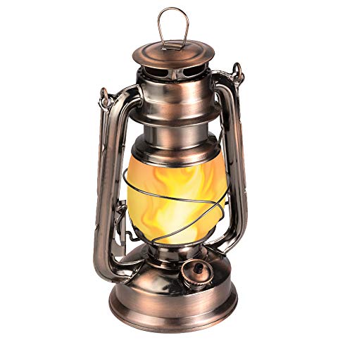 Product Cover LEDERA Flame Light Vintage Lantern, Antiqued Copper Flickering Lantern, 2 Modes ,full white and flame effect with Battery Operated, Decorative Hanging Lanterns