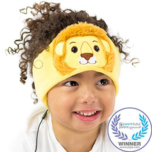 Product Cover CozyPhones Kids Headphones Volume Limited with Ultra-Thin Speakers & Super Soft Fleece Headband - Perfect Toddlers & Children's Earphones for Home, School & Travel - Lion