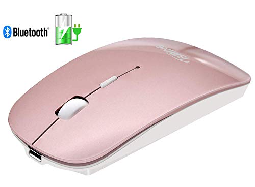 Product Cover Tsmine Bluetooth Mouse Rechargeable - Upgraded Compact Silent Bluetooth Wireless Mice for MacBook Pro/Air, iMac, Computer, PC, Laptop,Windows/Android Tablet, DPI Adjustable - Rose Gold