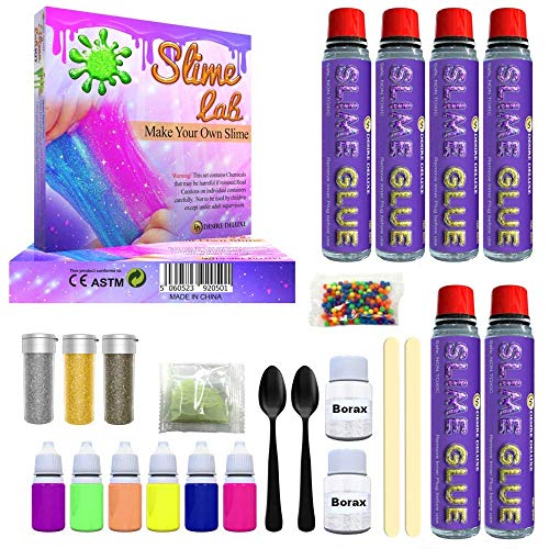 Product Cover Desire Deluxe Slime Kit for Girls & Boys Ages - Kids DIY Kits Supplies Toy Set for Making Slimes - Birthday Present Gift