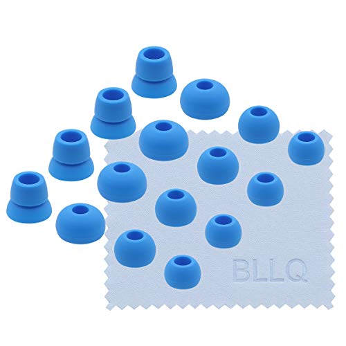 Product Cover BLLQ Blue Ear Buds Tips Earpads for Beats Powerbeats3, Eartips 16PCS 8 Pairs with 4 Size Options for Powerbeats3 Blue pbe16