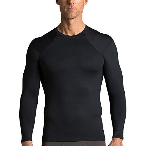 Product Cover Tommie Copper Men's Long Sleeve Shoulder Support Shirt, Black, Large