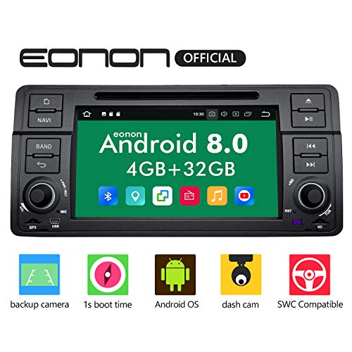 Product Cover Car Stereo Radio Eonon Double Din with Backup Camera Android Auto, 4GB RAM 32GB ROM Octa-Core Applicable to BMW 3 Series 1999,2000,2001,2002,2003 and 2004(E46)Support Dual Bluetooth, Fastboot-GA9150B