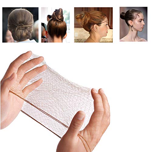 Product Cover 50PCS Hair Nets Invisible Elastic Edge Mesh Bun Hair Nets for Ballet Dance 20
