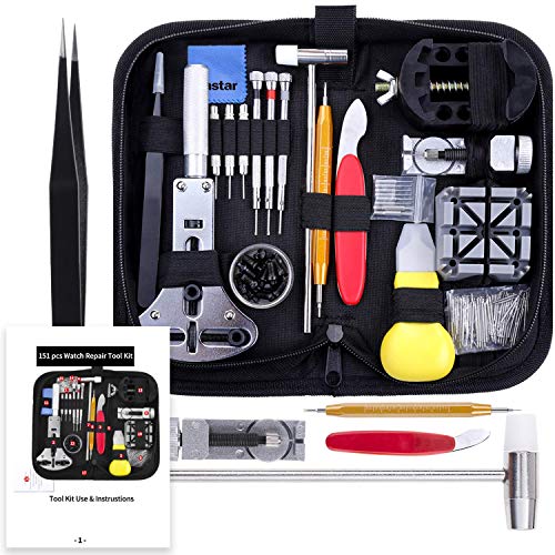 Product Cover Vastar Watch Repair Kit, Watch Repair Tools Professional Spring Bar Tool Set, Watch Band Link Pin Tool Set with Carrying Case