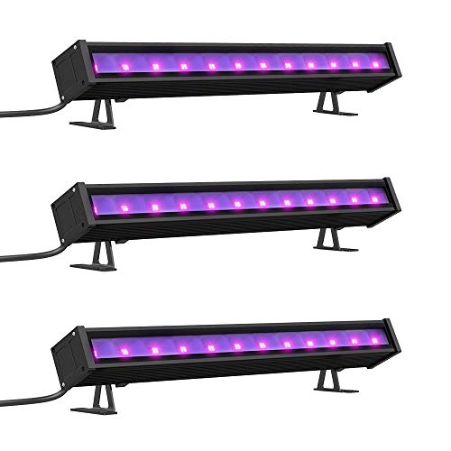 Product Cover Onforu 3 Pack 24W UV LED Black Light Bar, 5ft Power Cord with US Plug and Switch, Glow in The Dark Party Supplies for Stage Lighting, Body Paint, Fluorescent Poster, Birthday Wedding Party