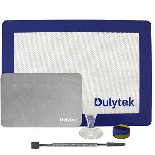 Product Cover Dulytek Wax Collection Gadget and Tool Set - Big Stainless Steel Scraper, Glass Stamp, Concentrate Jar, 4