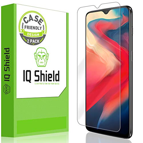 Product Cover IQ Shield Screen Protector Compatible with OnePlus 6T (2-Pack)(Case Friendly) Anti-Bubble Clear Film