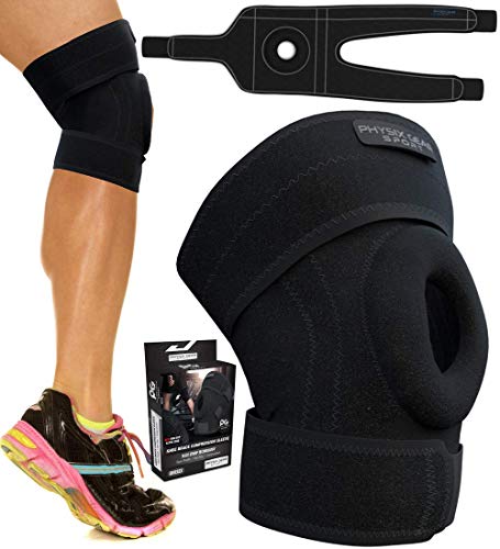 Product Cover Physix Gear Knee Braces for Women & Men - Best Patella Stabilizing Knee Brace for Arthritis Pain and Support, Knee Support Brace - Top Adjustable Knee Brace for Women & Men Knee Braces for Knee Pain