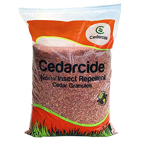 Product Cover Cedarcide Insect Repelling Cedar Mulch Granules (1 Bag) Repels Fleas, Ticks, Ants, Mites, Mosquitoes 8lb Bag Water Activated