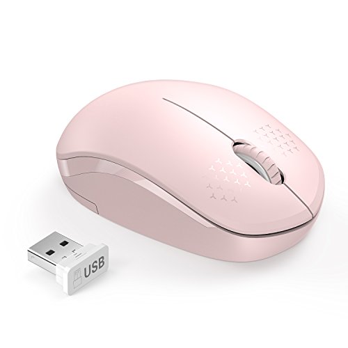 Product Cover seenda [Upgrade] Wireless Mouse, 2.4G Noiseless Mouse with USB Receiver Portable Computer Mice for PC, Tablet, Laptop and Windows/Mac/Linux - Pink