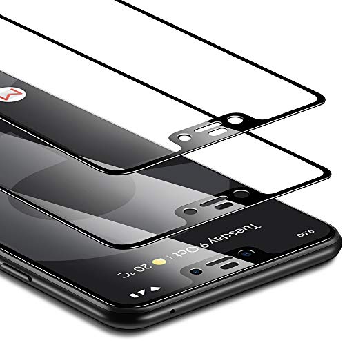 Product Cover ESR Tempered Glass Screen Protector Compatible for Google Pixel 3 XL, [2 Pack] [Edge-to-Edge Coverage] [Fingerprint, Scratch & Force-Resistant] [Case Friendly] for Pixel 3 XL