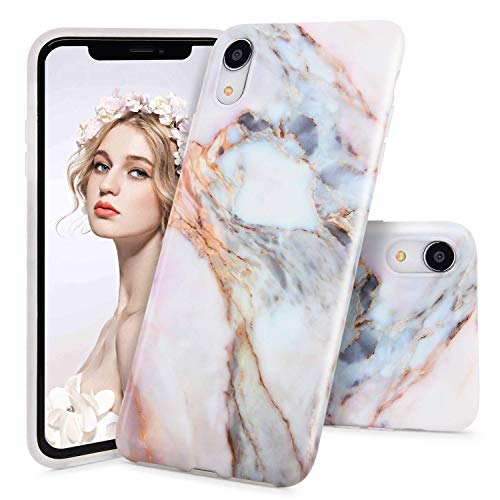 Product Cover Imikoko iPhone Xr Case Marble, iPhone Xr Slim Case, Soft Flexible TPU Marble Case Shockproof Protective Case Cover for iPhone Xr 6.1