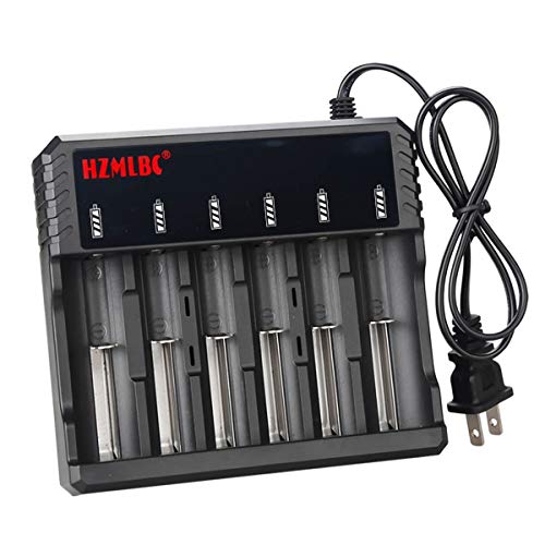 Product Cover 18650 Battery Charger 6 Slot Universal Smart Li-ion Batteries Charger, Zero Volume Battery Repair, Overcharge Protection, Overcurrent Protection, Short-circuit Protection, Over-temperature Protection