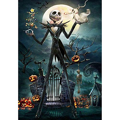 Product Cover Happy Halloween - Full Drill Skull Ghost Pumpkin - 5D DIY Diamond Painting by Number Kits Franterd Embroidery Rhinestone Pasted Cross Stitch Handcraft Arts Craft Home Decor ...