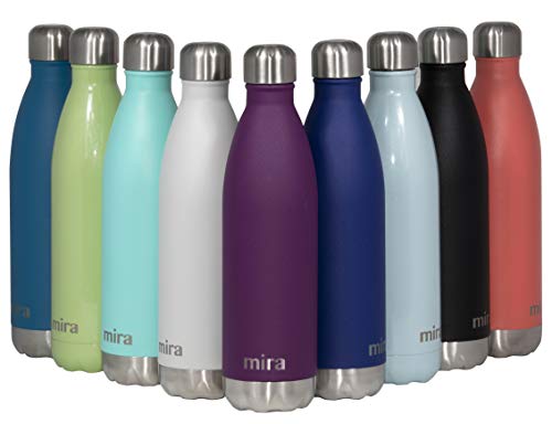 Product Cover MIRA 17 oz Stainless Steel Vacuum Insulated Water Bottle | Leak-Proof Double Walled Cola Shape Bottle | Keeps Drinks Cold for 24 Hours & Hot for 12 Hours | Iris