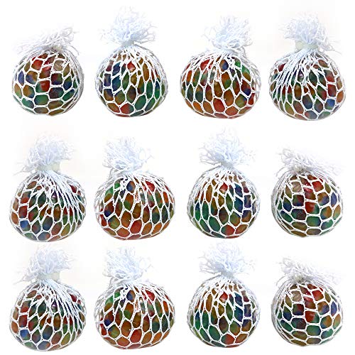 Product Cover Big Mo's Toys Mesh Balls - Squishy Fidget Balls Stress Reliever Party Favors - 12 Pack