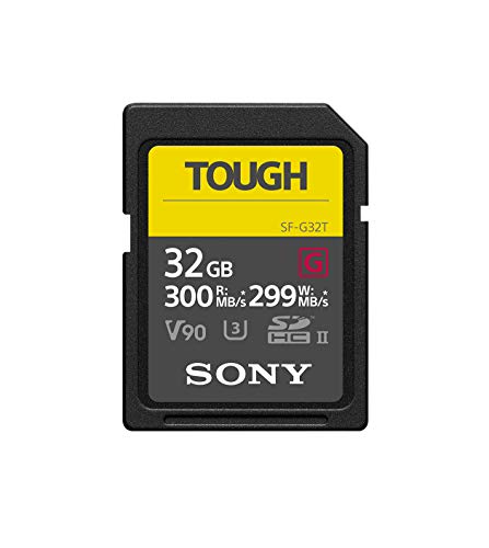 Product Cover Sony Tough-G Series SDHC UHS-II Card 32GB, V90, CL10, U3, Max R300MB/S, W299MB/S (SF-G32T/T1)