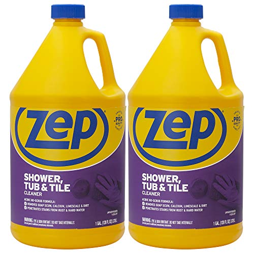 Product Cover Zep Shower Tub and Tile Cleaner 1 Gallon ZUSTT128 (Case of 2) - No Scrub Pro Formula