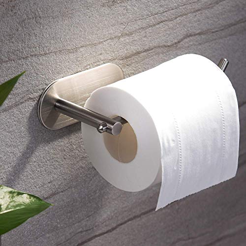 Product Cover YIGII Adhesive Toilet Paper Holder - MST001 Self Adhesive Toilet Roll Holder for Bathroom Kitchen Stick on Wall Stainless Steel Brushed