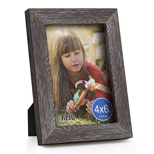 Product Cover RPJC 4x6 Picture Frames Made of Solid Wood High Definition Glass for Table Top Display and Wall Mounting Photo Frame