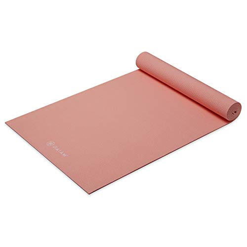 Product Cover Gaiam Yoga Mat Premium Solid Color Reversible Non Slip Exercise & Fitness Mat for All Types of Yoga, Pilates & Floor Workouts, Ballet, 6mm