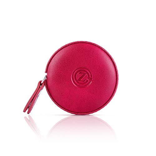 Product Cover GZ Sewing Tape Measure Leather Retractable Body Measuring Tape 150 cm 60 Inch Tailor Fabric Small Tape Measure with Push Button, Round, Red