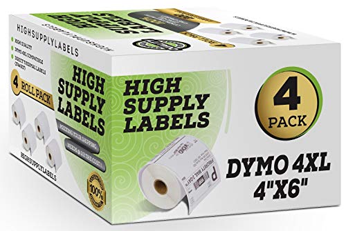 Product Cover Dymo 4XL Labels (4 Pack) Compatible 1744907 4x6 Dymo Labels, Dymo 4x6 Labels, Dymo Labels 4x6, Dymo 4XL Labels 4x6, 4XL Thermal Labels, 4XL Shipping Labels, 4x6 4XL Dymo Labels