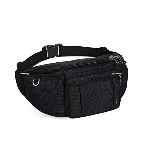 Product Cover NZII Sports Fanny Pack for Men Women, Outdoor Waist Pack Bag with 6 Zipper Pockets, Super Capacity Bum Bag with Adjustable Belt for Traveling Hiking Cycling Workout Casual