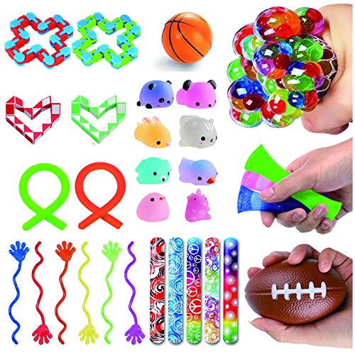 Product Cover Fidget Toys Set 31 Pcs-Sensory Toys for Kids and Adults Relieves Stress and Anxiety Small Toys Assortment for Birthday Party Favors, Classroom Rewards Prizes, Piñata Goodie Bag