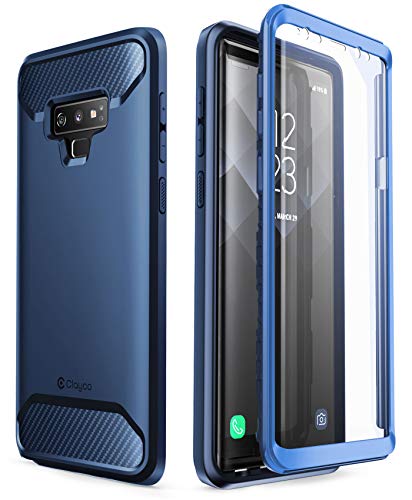 Product Cover Clayco Samsung Galaxy Note 9 Case, [Xenon Series] Full-Body Rugged Case with Built-in 3D Curved Screen Protector for Samsung Galaxy Note 9 (2018 Release) (Blue)