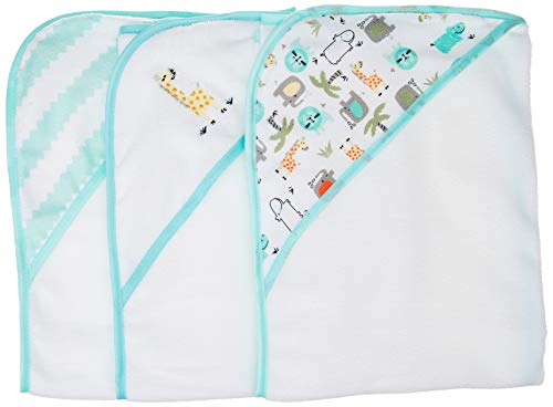 Product Cover Buttons and Stitches 3 Piece Infant Hooded Towel, Giraffe Prints