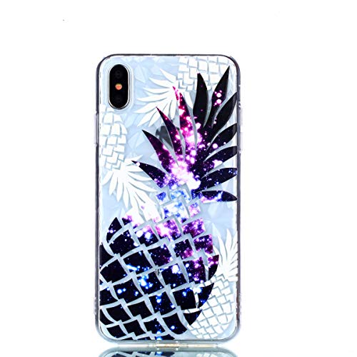 Product Cover Omio for iPhone XS Max Soft Clear Case for iPhone XS Max Diamond Case Ultra Thin Flexible TPU Case for iPhone XS Max Cover Bumper Durable Protective Unique Art Cover for iPhone XS Max Case Pineapple