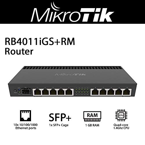 Product Cover MikroTik RB4011 Ethernet 10-Port Gigabit Router (RB4011iGS+RM)