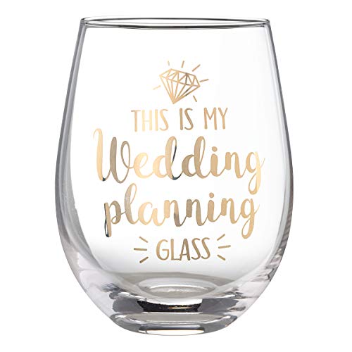 Product Cover Lillian Rose G117 WP Wedding Planning Stemless Wine Glass, 4.75