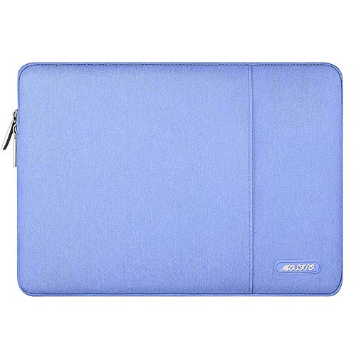 Product Cover MOSISO Laptop Sleeve Compatible with 2019 2018 MacBook Air 13 inch Retina Display A1932, 13 inch MacBook Pro A2159 A1989 A1706 A1708, Notebook, Polyester Vertical Bag with Pocket, Serenity Blue