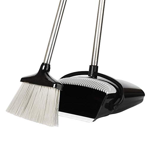Product Cover QJQBMAI Extendable Broom and Dustpan Set, Durable & Light Weight Broom and Dust pan Combo with Long Handle, Ideal for Kitchen, Home and Lobby Floor Use