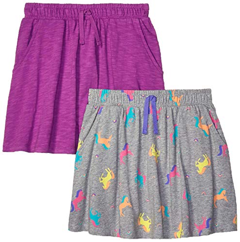 Product Cover Amazon Brand - Spotted Zebra Girl's Toddler & Kids 2-Pack Knit Twirl Scooter Skirts