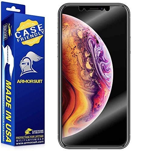 Product Cover ArmorSuit MilitaryShield [Case Friendly] Screen Protector for Apple iPhone Xs - Anti-Bubble HD Clear Film